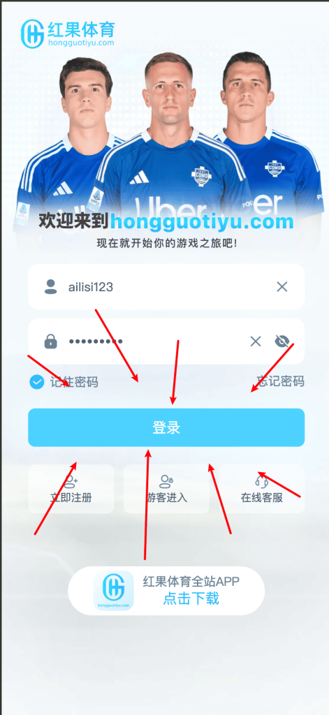 点击登陆按钮