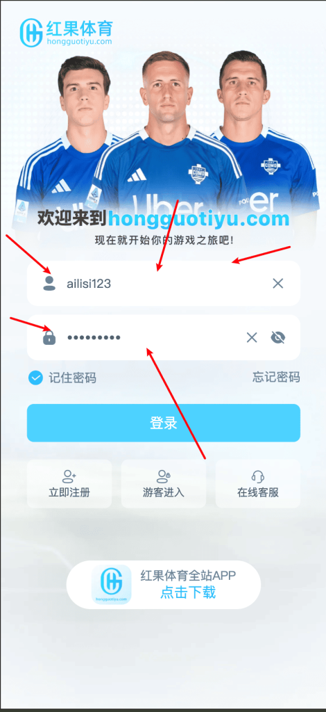 输入用户名和密码